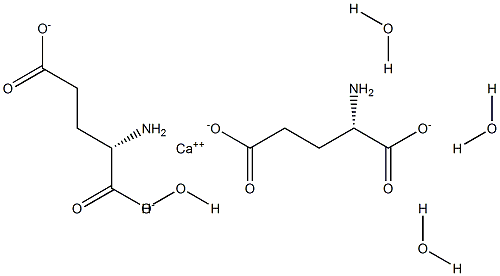 MONOCALCIUMDI-L-GLUTAMATETETRAHYDRATE Struktur