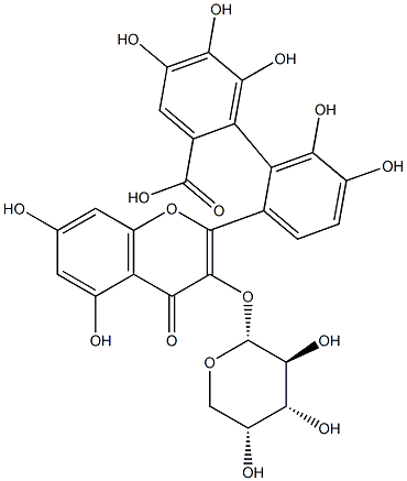 QUERCETIN3-O-ALPHA-ARABINOPYRANOSIDE-2'-GALLATE Struktur