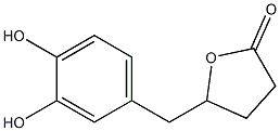 (-)-5-(3',4'-DIHYDROXYPHENYL)-GAMMA-VALEROLACTONE Struktur