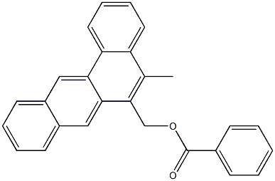 BENZOYLOXYMETHYLMETHYLBENZANTHRACENE Struktur