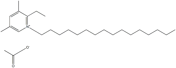 2-ETHYL-1-HEXADECYL-3,5-DIMETHYLPYRIDINIUMACETATE Struktur