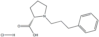 (S)-alpha-(3-Phenyl-propyl)-proline hydrochloride Struktur