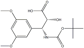 N-Boc-(2R,3R)-3-Amino-2-hydroxy-3-(3,5-dimethoxy-phenyl)-propanoic acid Struktur