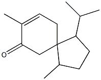 4,8-dimethyl-1-propan-2-yl-spiro[4.5]dec-8-en-7-one Struktur