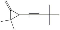 1-(2,2-dimethyl-3-methylidene-cyclopropyl)-3,3-dimethyl-but-1-yne Struktur