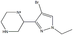 (4-Bromo-1-ethyl-1H-pyrazol-3-yl)-piperazin-1-yl- Struktur