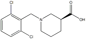 (3S)-1-(2,6-dichlorobenzyl)piperidine-3-carboxylic acid Struktur