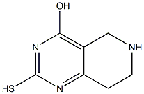 2-sulfanyl-5,6,7,8-tetrahydropyrido[4,3-d]pyrimidin-4-ol Struktur