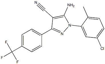 5-amino-1-(5-chloro-2-methylphenyl)-3-[4-(trifluoromethyl)phenyl]-1H-pyrazole-4-carbonitrile Struktur