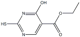 ethyl 4-hydroxy-2-sulfanylpyrimidine-5-carboxylate Struktur