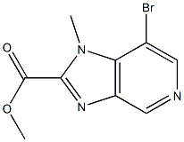 methyl 7-bromo-1-methyl-1H-imidazo[4,5-c]pyridine-2-carboxylate Struktur