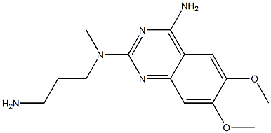 N-(3-Amino-propyl)-6-7-dimethoxy-N-methyl-quinazoline-2,4-diamine Struktur