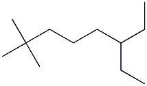 2,2-dimethyl-6-ethyloctane Struktur