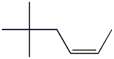 5,5-dimethyl-cis-2-hexene Struktur