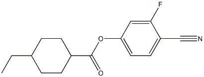 4-CYANO-3-FLUOROPHENYL 4-ETHYLCYCLOHEXANECARBOXYLATE Struktur