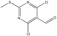 4,6DICHLORO-2-METHYLTHIO-5-PYRIMIDINYL CARBOXALDEHYDE Struktur