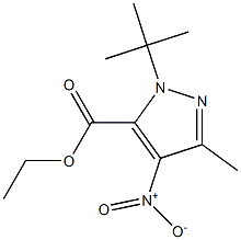 1-(1,1-DIMETHYLETHYL)-3-METHYL-4-NITRO-1H-PYRAZOLE-5-CARBOXYLICACIDETHYLESTER Struktur