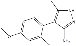 1H-PYRAZOL-3-AMINE, 4-(4-METHOXY-2-METHYLPHENYL)-5-METHYL- (9CI) Struktur