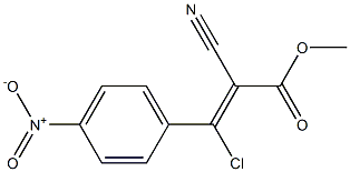 3-CHLORO-2-CYANO-3-(4-NITROPHENYL)-2-PROPENOICACIDMETHYLESTER Struktur