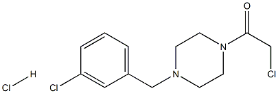 1-(CHLOROACETYL)-4-(3-CHLOROBENZYL)PIPERAZINE HYDROCHLORIDE Struktur