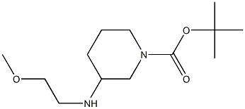 3-(2-METHOXYETHYLAMINO)PIPERIDINE-1-CARBOXYLIC ACID TERT-BUTYL ESTER, 95+% Struktur