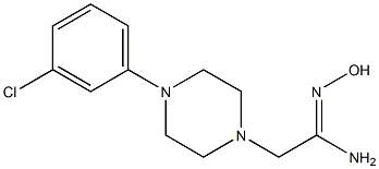 4-(3-CHLOROPHENYL)-1-PIPERAZINEACETAMIDOXIME Struktur