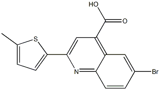 6-BROMO-2-(5-METHYLTHIEN-2-YL)QUINOLINE-4-CARBOXYLIC ACID Struktur