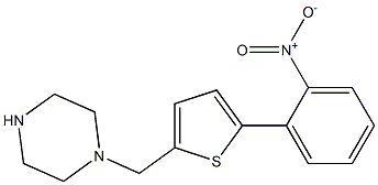 1-{[5-(2-NITROPHENYL)THIEN-2-YL]METHYL}PIPERAZINE Struktur