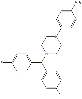 4-{4-[BIS(4-FLUOROPHENYL)METHYL]PIPERAZIN-1-YL}PHENYLAMINE, 95+% Struktur