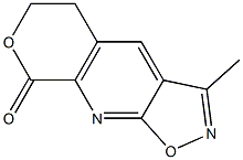 3-METHYL-5,6-DIHYDRO-8H-ISOXAZOLO[5,4-B]PYRANO[4,3-E]PYRIDIN-8-ONE Struktur