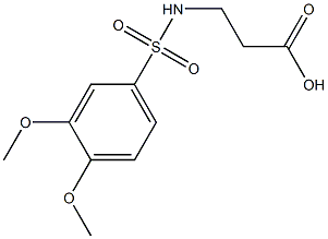 3-{[(3,4-DIMETHOXYPHENYL)SULFONYL]AMINO}PROPANOIC ACID Struktur