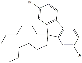 2,7-Dibromo-9,9-dihexyl-9H-fluorene Struktur