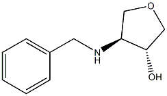 trans-4-Benzylamino-tetrahydro-furan-3-ol Struktur