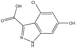 4-CHLORO-6-HYDROXYINDAZOLE-3-CARBOXYLIC ACID Struktur