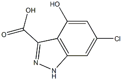 6-CHLORO-4-HYDROXYINDAZOLE-3-CARBOXYLIC ACID Struktur