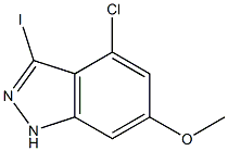 4-CHLORO--3-IODO-6-METHOXYINDAZOLE Struktur