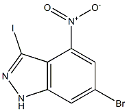 6-BROMO-3-IODO-4-NITROINDAZOLE Struktur