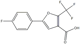 2-(Trifluoromethyl)-5-(4-fluorophenyl)furan-3-carboxylic acid Struktur