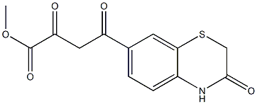 methyl 4-(3,4-dihydro-3-oxo-2H-benzo[b][1,4]thiazin-7-yl)-2,4-dioxobutanoate Struktur