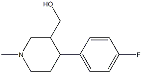 3-HYDROXYMETHYL-4-(4-FLUOROPHENYL)-N-METHYLPIPERIDINE Struktur