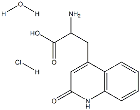 4-QUINOLINEPROPANOIC ACID,A-AMINO-1,2-DIHYDRO-2-OXO,HCL,MONOHYDRATE Struktur