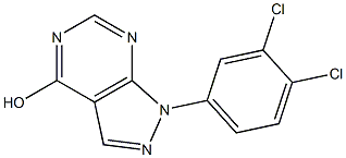 1-(3,4-DICHLOROPHENYL)-1H-PYRAZOLO[3,4-D]PYRIMIDIN-4-OL Struktur