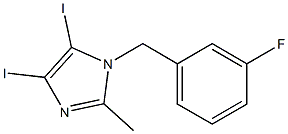 1-(3-FLUOROBENZYL)-4,5-DIIODO-2-METHYL-1H-IMIDAZOLE Struktur