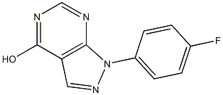 1-(4-FLUOROPHENYL)-1H-PYRAZOLO[3,4-D]PYRIMIDIN-4-OL Struktur