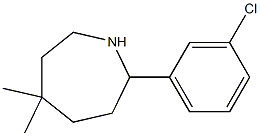 5,5-DIMETHYL-2-(3-CHLOROPHENYL)AZEPANE Struktur