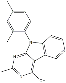 9-(2,4-DIMETHYLPHENYL)-2-METHYL-9H-PYRIMIDO[4,5-B]INDOL-4-OL Struktur