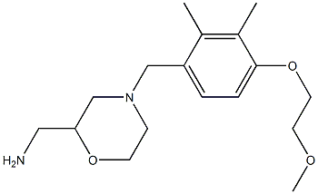 C-{4-[4-(2-METHOXY-ETHOXY)-2,3-DIMETHYL-BENZYL]-MORPHOLIN-2-YL}-METHYLAMINE Struktur