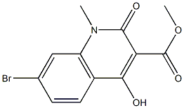 METHYL 7-BROMO-4-HYDROXY-1-METHY-2-OXO-1,2-DIHYDROQUINOLINE-3-CARBOXYLATE Struktur