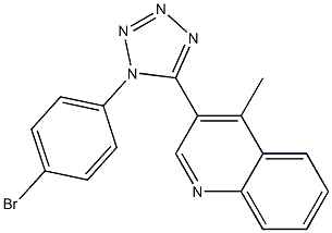 3-[1-(4-bromophenyl)-1H-1,2,3,4-tetraazol-5-yl]-4-methylquinoline Struktur