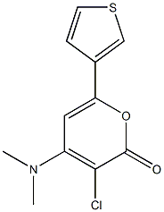 3-chloro-4-(dimethylamino)-6-(3-thienyl)-2H-pyran-2-one Struktur